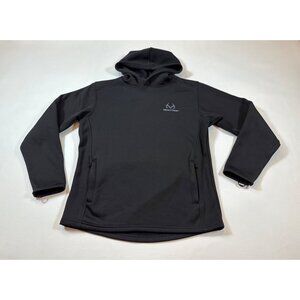 Realtree Boys Black Hooded Pullover Size L 10-12 Activewear cold gear (BB311)